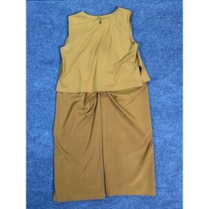 Wayre Mustard Yellow Two Piece Set Sleeveless Top Wide Leg Pants Women's Size M